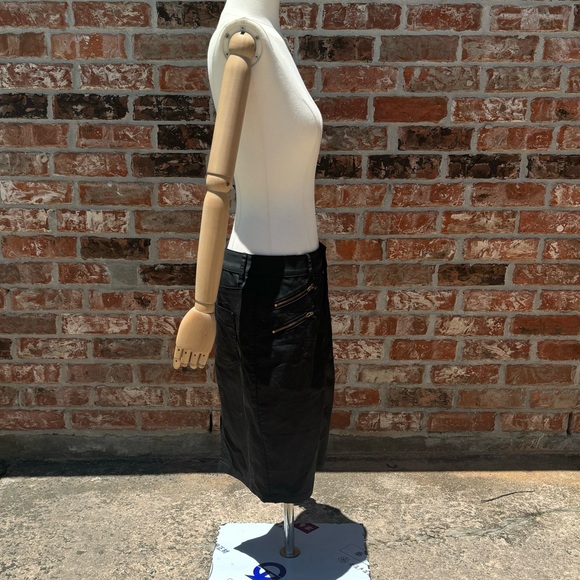 Express black pencil denim midi skirt / 6 / Excellent condition - Picture 10 of 13